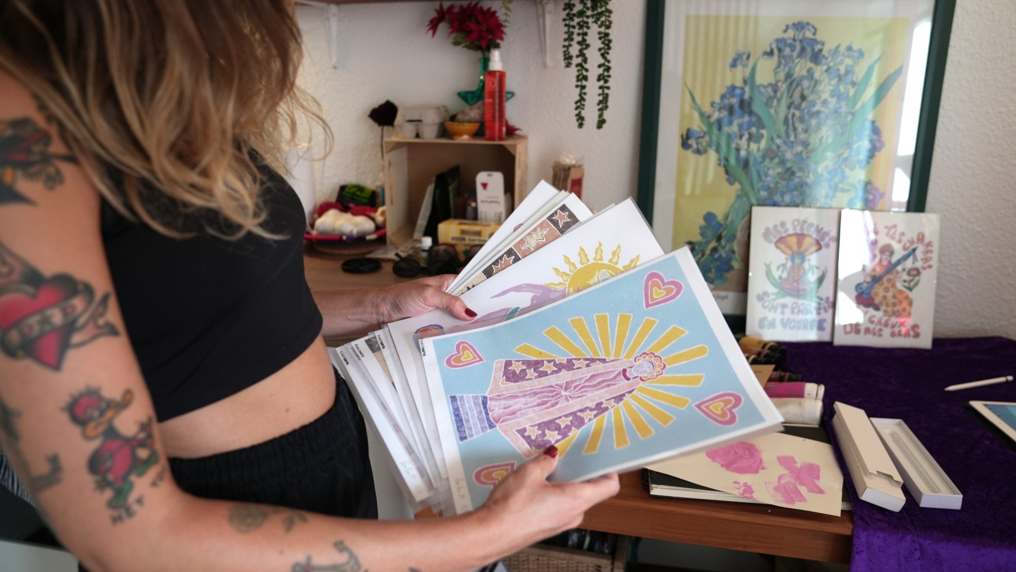 Fanny Charriez avec ses illustrations
